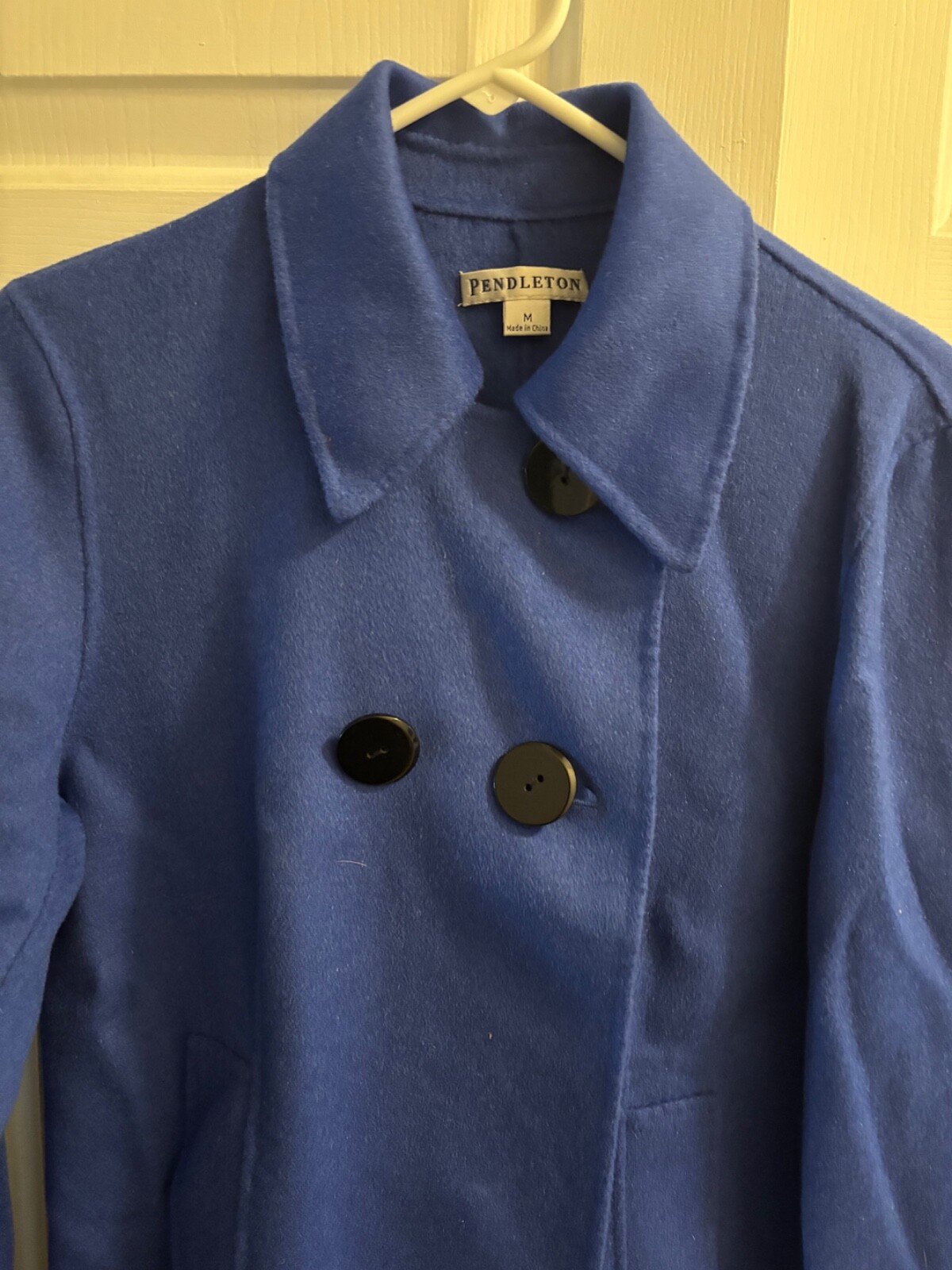 Pendleton Blue Double Breasted 100% Wool Jacket w… - image 3