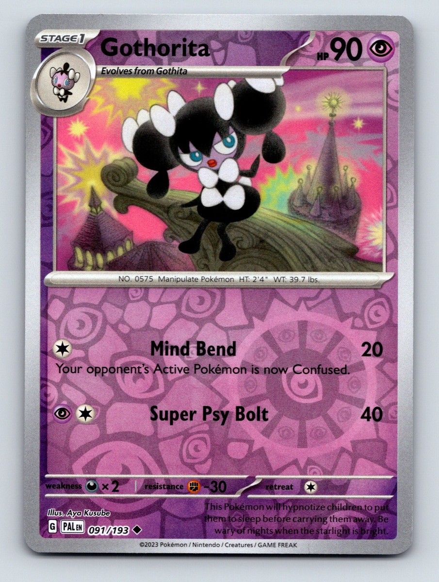 Stage 1 Gothorita HP 90 Mind Bend Attack Super Psy Bolt Purple