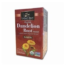 Organic Tea Dandelion Root 20 Bags By Bravo Tea  Herbs