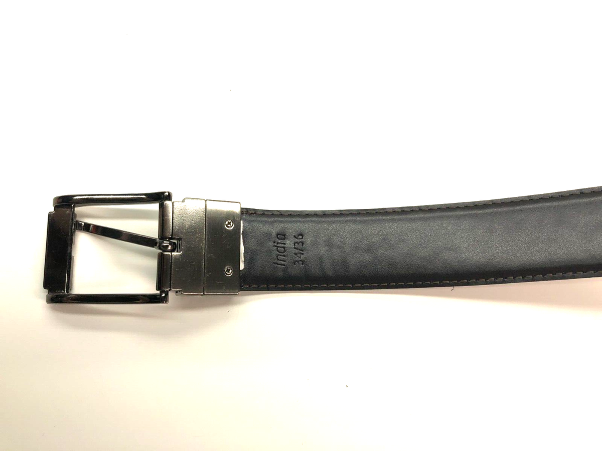 Steve Madden Reversible Belt Black Brown Mens Sz 34-36 Faux