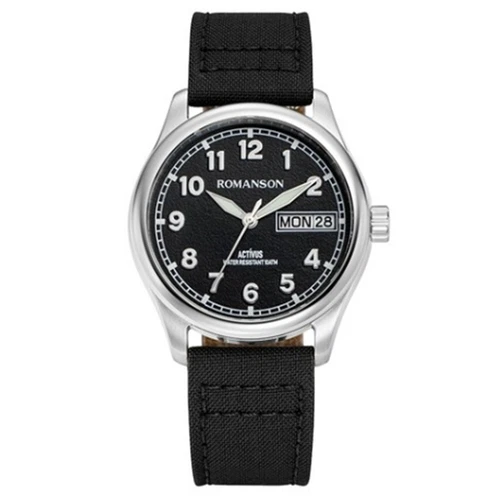 Romanson Activeus City Boy Black Dial Nylon Strap Quartz Watch