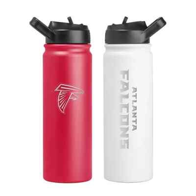 logo brands 2 Pack NFL Atlanta Falcons Insulated Water Bottles 24 Oz Each