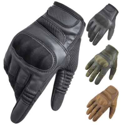 Taktische Handschuhe aus PU-Leder, Action Einsatzhandschuhe für Militär Polizei - Bild 1 von 4