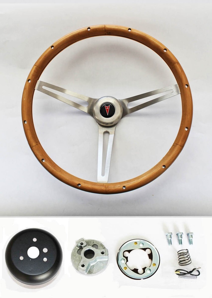 1964-1966 Pontiac Grand Prix LeMans Wood Steering Wheel Walnut 15