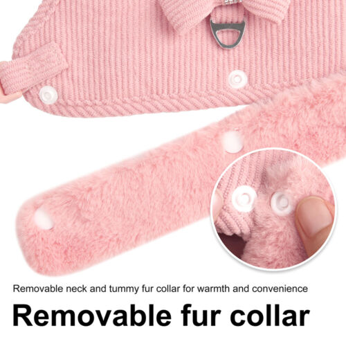 Hundegeschirr mit Leine Kleine Hunde Chihuahua Katzengeschirr Winter Fleece XS-L - Bild 6 von 22