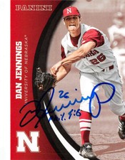 Dan Jennings autographed baseball card Nebraska 2015 Panini Team Collection #42