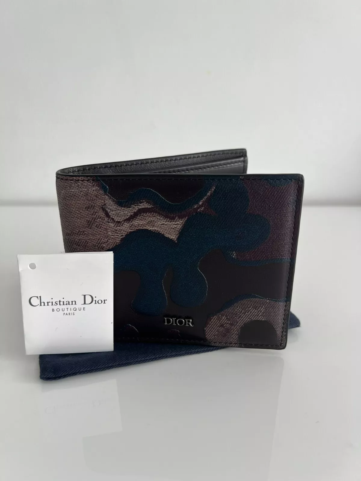 Portefeuille Dior x Peter Doig marron (taille unique)