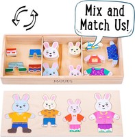 Kinder Holzpuzzle Holzspielzeug Steckpuzzle Holz Spielzeug Ankleidespiel
