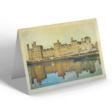 GREETING CARD - Vintage Wales - Carnarvon Castle (ec)