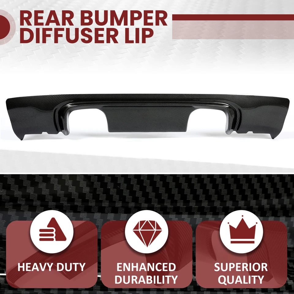 CSL Style 2-Tone Rear Bumper Diffuser Carbon Fiber Color For BMW 01-06 E46 M3 Foto 3 de 4