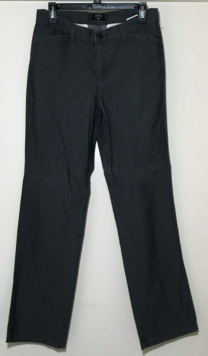 Riders by LEE Womens Dress Pants Black Gray Size 8M