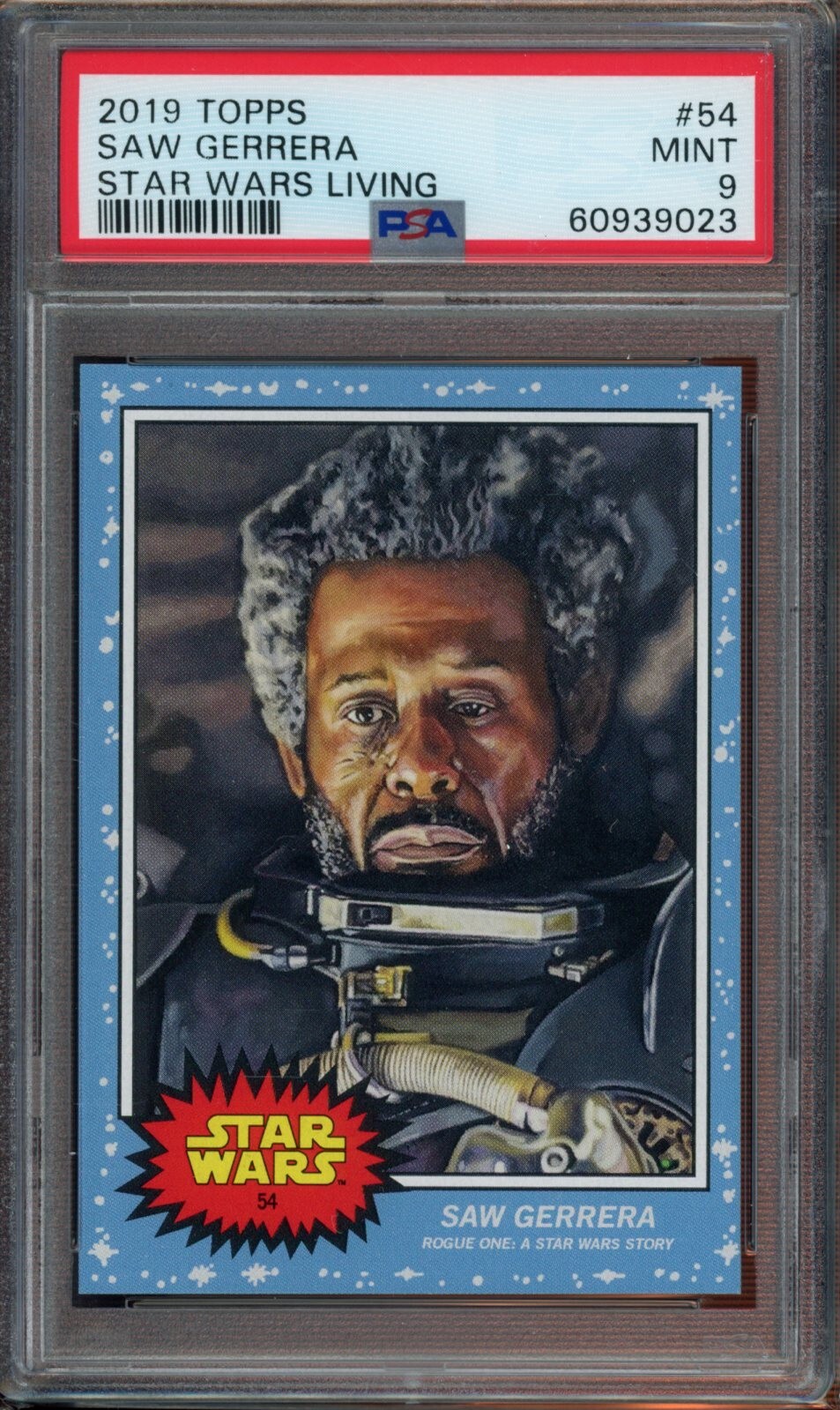 2019 Topps Star Wars Living Set #54 Saw Gerrera PSA 9 Mint SP Card