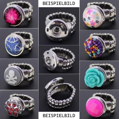 Budawi® 10x Chunk Chunks Button Click Druckknopf Ring dehnbar Posten Konvolut