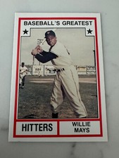 Willie Mays 1982 TCMA Baseball's Greatest - Hitters White Back Has MLB Logo HOF