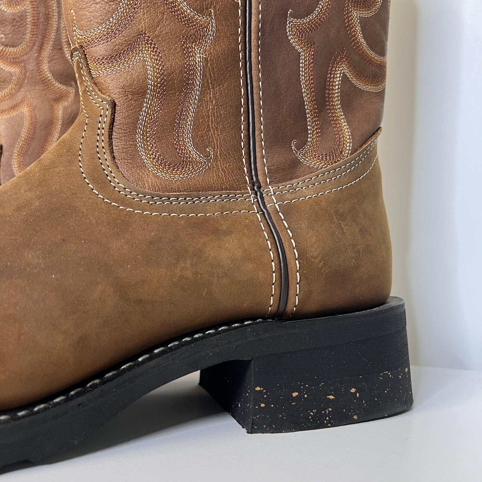 Masterson Co RB4504 Leather Cowboy Western Work Steel Toe Boots Mens