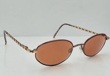 Vintage Tura 611 Brown Gold Oval Sunglasses Italy FRAMES ONLY