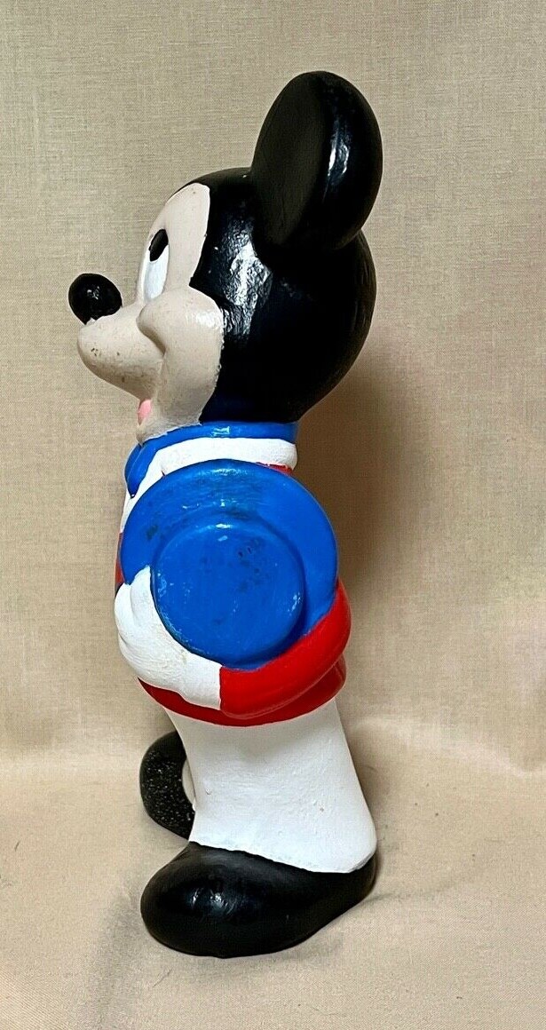 Vintage Walt Disney Productions Ceramic Mickey Mouse With Blue Top
