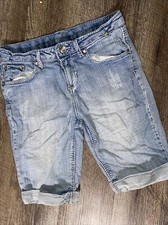 Girls Sz 16 Forever Orchid Bermuda Jean Denim Shorts Guc