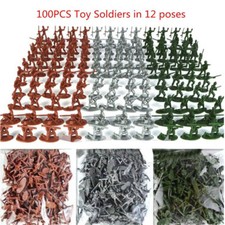 Hot Children Military Toy 12 Poses Plastic Soldiers Army Men Figure 100PC