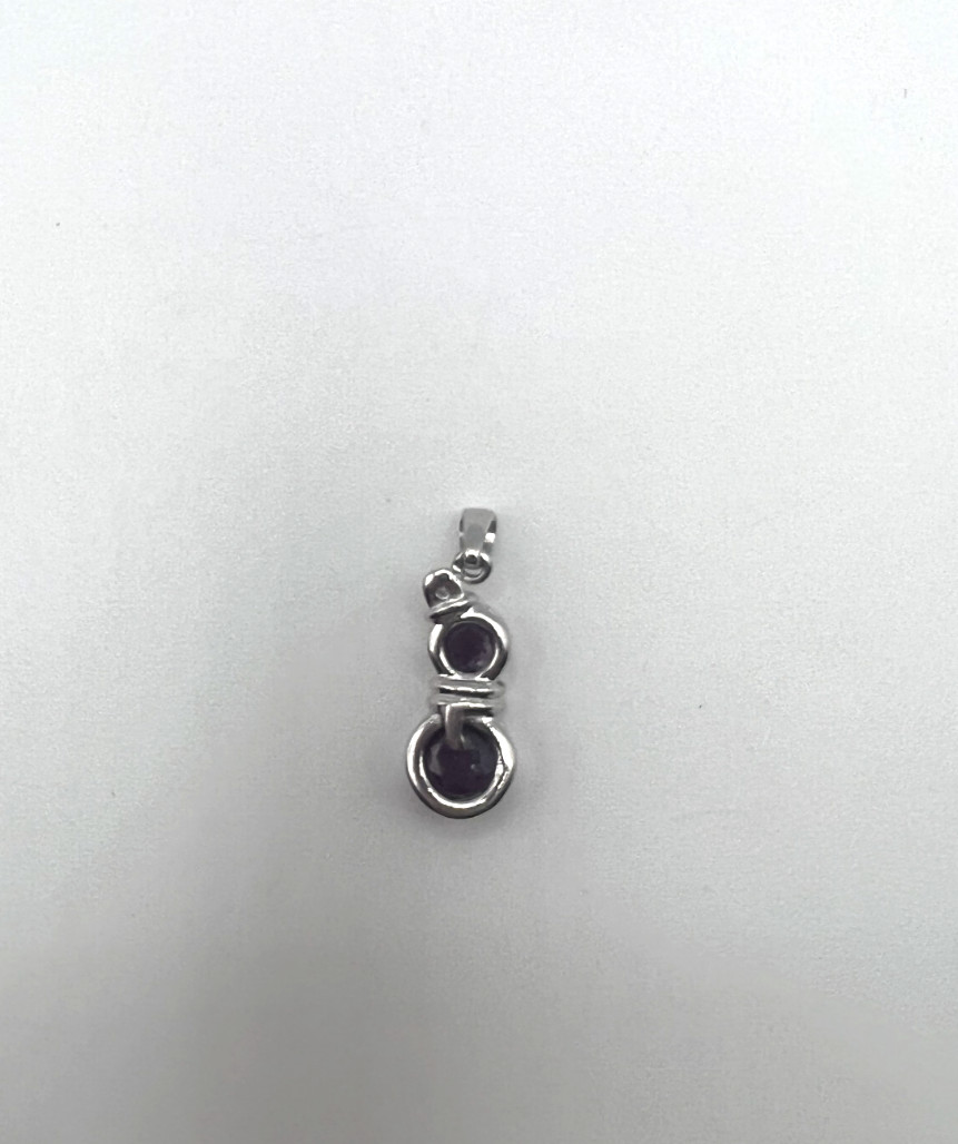 Sterling Silver Ruby Pendant - image 2