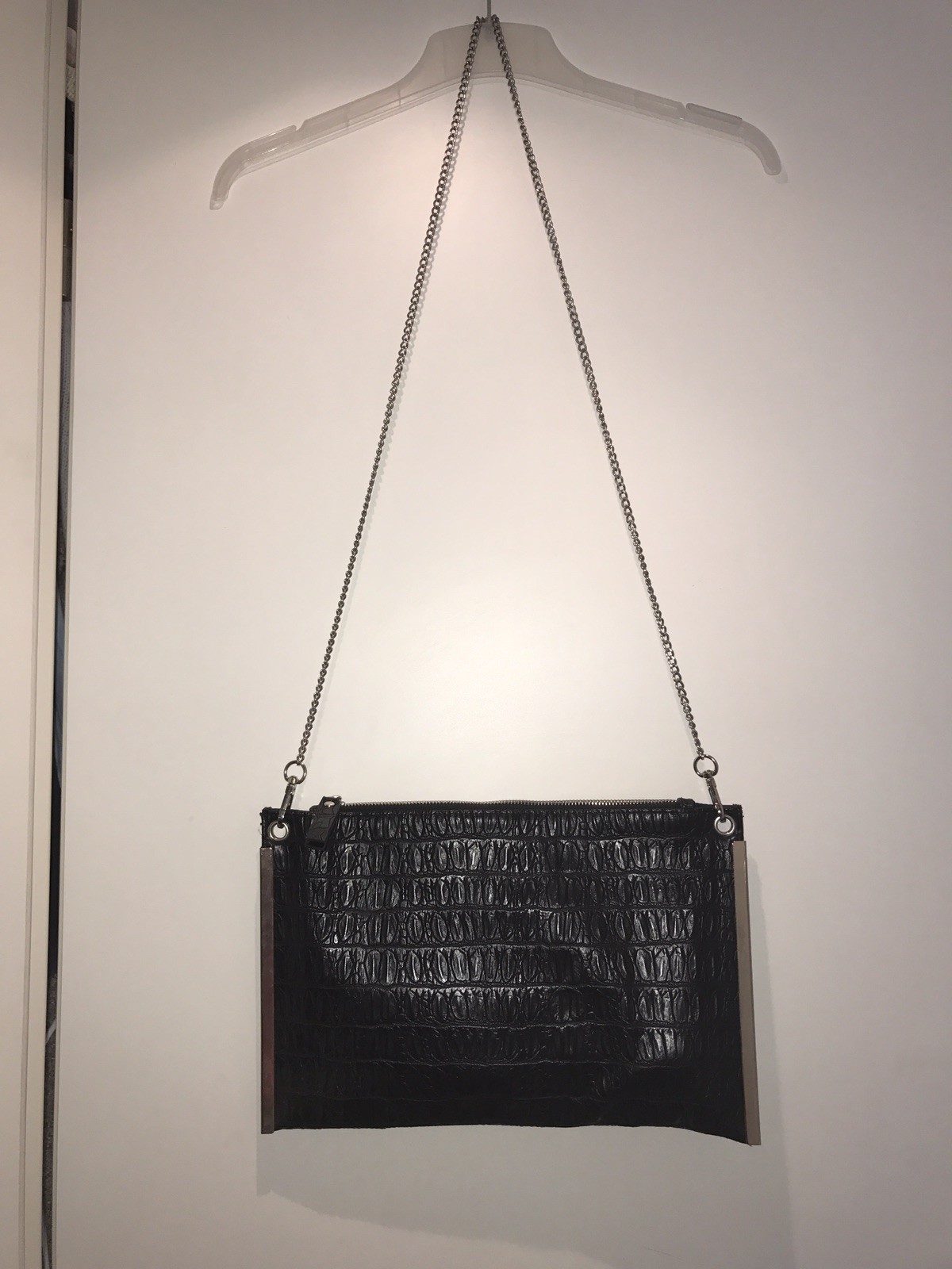 Sehr Schöne Damen Clutch Handtasche Schuldertasche Tasche Schwarz