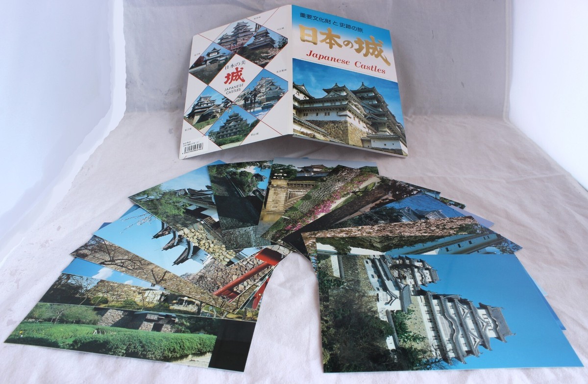 Set of 16 Japanese Castle Postcards New Unused National Treasures