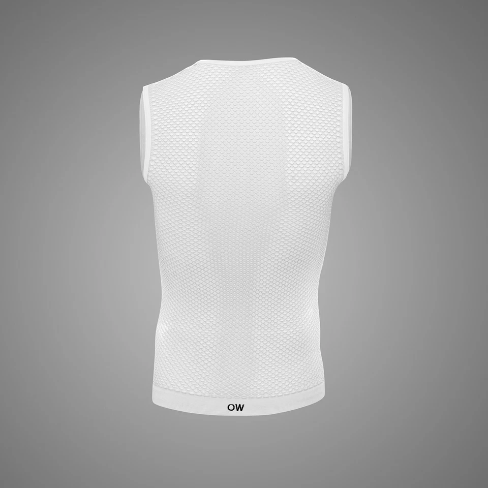 Base TT Sleeveless Cycling BASE LAYER in White by Outwet - Image 2 of 4