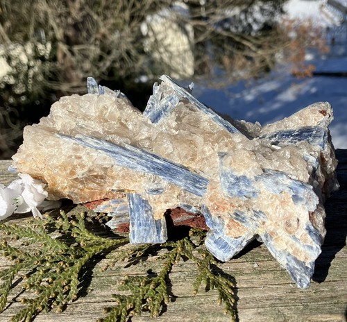 918g LARGE RAW SHINY RICH BLUE KYANITE CRYSTAL HEALING SPECIMEN Reiki AUSTRIA - Picture 5 of 8