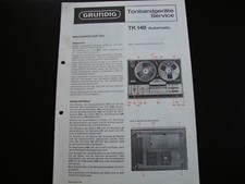 Manuale di servizio originale schema elettrico Grundig TK 147 Hifi de Luxe