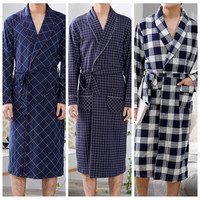 HOT Mens Bathrobe Luxury Soft Lightweight Dressing Gown Sleepwear Robe Summer