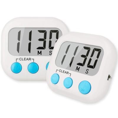 2 Pack Digital Kitchen Timer For Cooking Big Digits Loud Alarm Magnetic Backing 