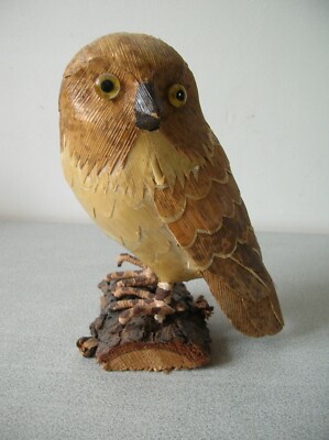Statuette de Hibou : Ornement Chouette, Sculpture pour Table, Maison