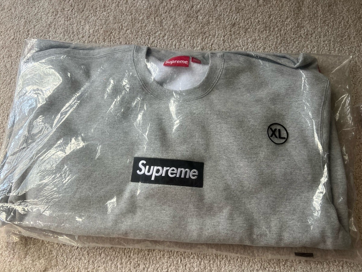 Supreme FW22 Box Logo Crewneck Grey XL | eBay