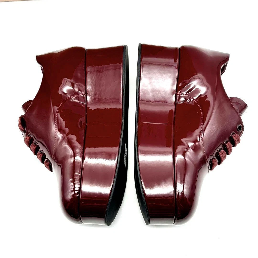 MIU MIU Scarpe eleganti donna MIUMIU vernice bordeaux taglia 35 usate con scatola firmate