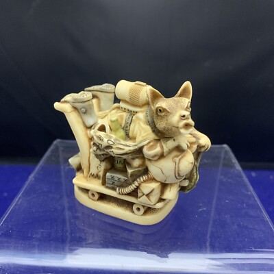 Harmony Kingdom Treasure Jests  WOLFIE IN SPACE - Club Gift - Retired 2001