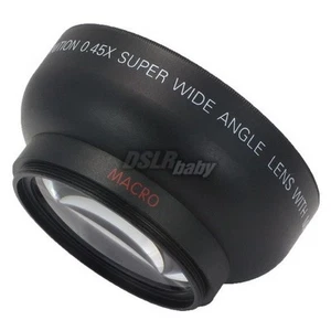 46mm 0.45x 46 mm Angle large + Objectif de conversion macro universel pour DSLR DC caméra