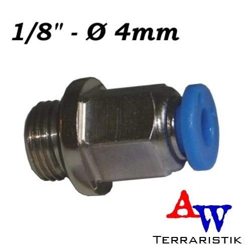 AW-TERRARISTIK Pumpenschlauchanschluss - 1/8" - Ø 4mm - für Druckpumpe Beregnungsanlage