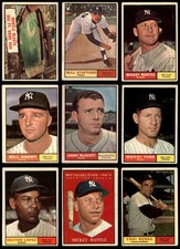 1961 Topps Yankees  Team Set 1961 World Series Champs! 2.5 - GD+ 7254230