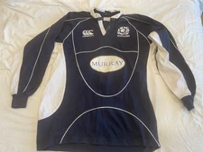 Mens Canterbury of New Zealand Scotland Rugby Long Sleeve Shirt  Jersey Large XL