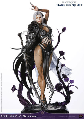 InStock Blitzway Studio Dark Knight Black Desert 1/4 Girl Resin Statue H55cm Led