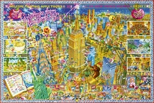 Poster Studio B - New York City Sight View Cartoon 24x36" NEW Wall Art CJ1479