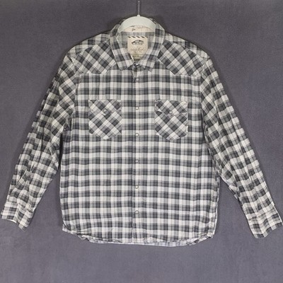 Vans X Cathy Van Engel Shirt Mens M Pearl Snap Flannel Plaid Skater Y2K Hipster