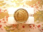 1 Goldplated Indian Head Penny Ring Assorted Dates