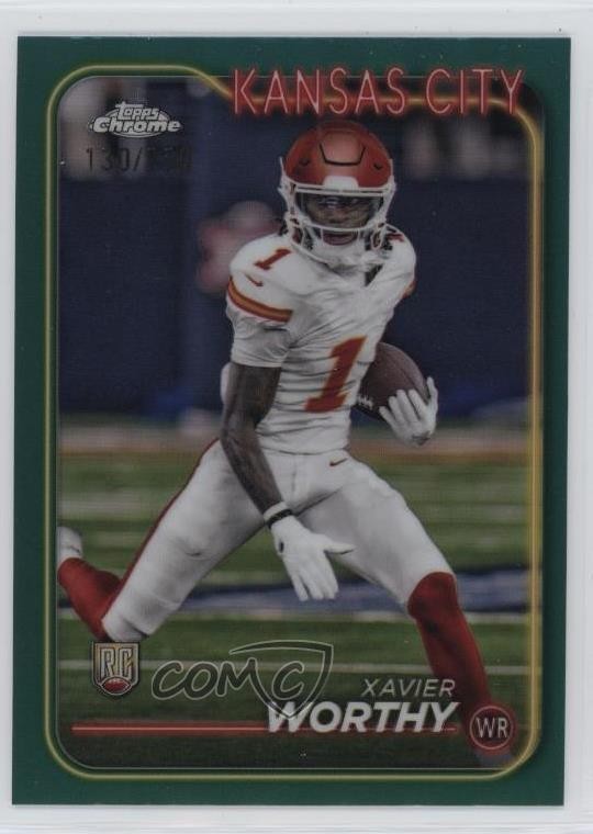 2024 Topps Chrome Rookies Teal Refractor /250 Xavier Worthy #208 Rookie RC 1k9t