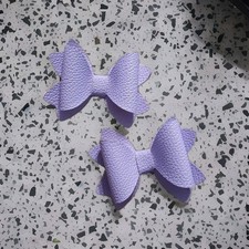 Beautiful pair of Lavander bow-shaped hair clips Size About 2.75 Inches