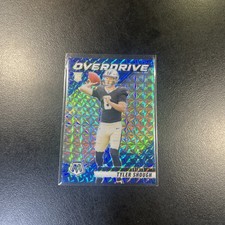 2025 Panini Mosaic Football Tyler Shough Overdrive Blue Mosaic Prizm RC /99