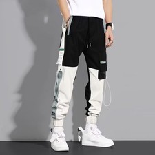 Image of Men Cargo Pants Urban Joggers Suitable For Four Seasons Loose Fit Cargo Pockets