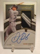 2022 PANINI IMMACULATE RPA PATCH GAVIN SHEETS RC AUTO /99 WHITE SOX #105