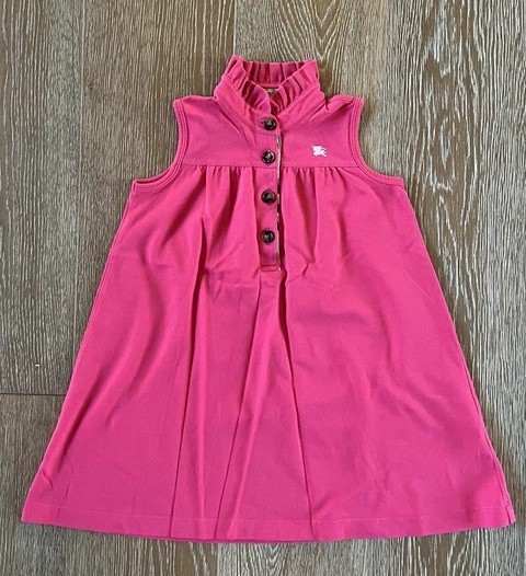 Burberry Girls Dress In Bright Pink Size 5 EUC