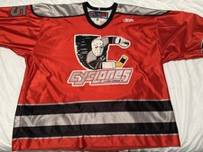 CINCINNATI CYCLONES GAME WORN USED SIGNED RETRO THROWBACK JERSEY #25 DAVID PACAN